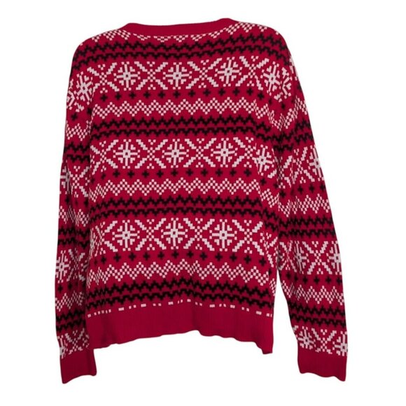 Alex Stevens Sloth Christmas Sweater Mens Size XXL Red Cotton Santa Hat Knit - Picture 5 of 8